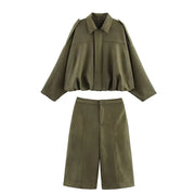 Long sleeve zip jacket with a turn-down collar, final product photo 6