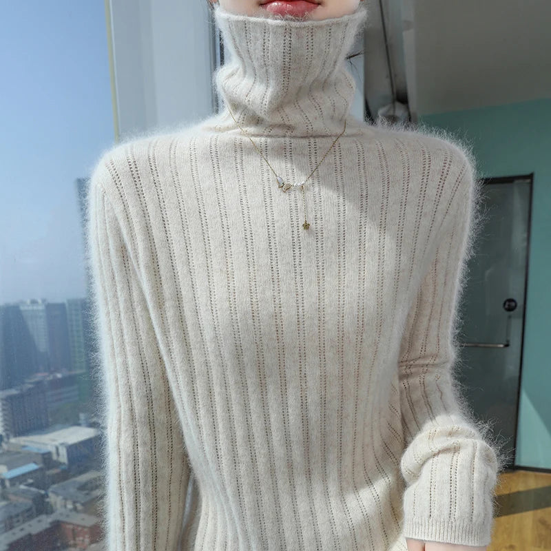 Loose fit turtleneck sweater with full length sleeves, product photo 2
