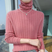 Loose fit turtleneck sweater in fine knit, final product photo 9
