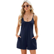 Loose fit printed wide leg romper with pockets, photo 8