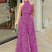 Printed halter neck wide leg jumpsuit, photo 12