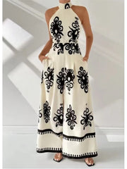 Printed halter neck wide leg jumpsuit, photo 2